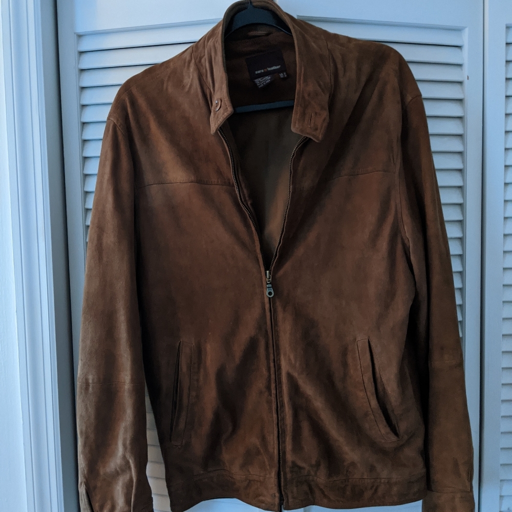 Vintage goat leather bomber jacket